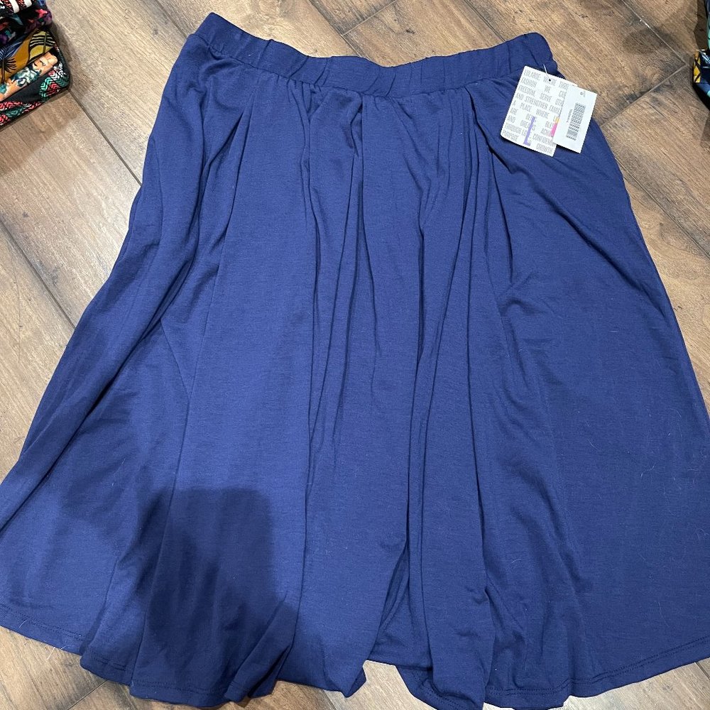 LulaRoe Madison Skirt, Plain Blue
